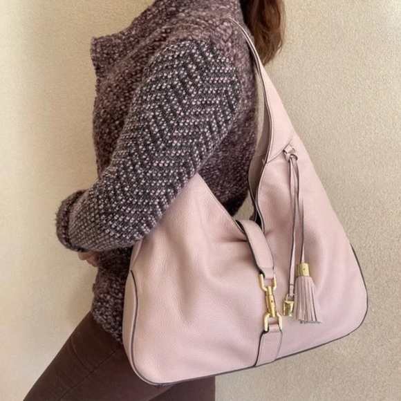 G.I.L.I. Classic Hobo Pebbled Leather in Blush. NWOT. Large - Picture 1 of 12